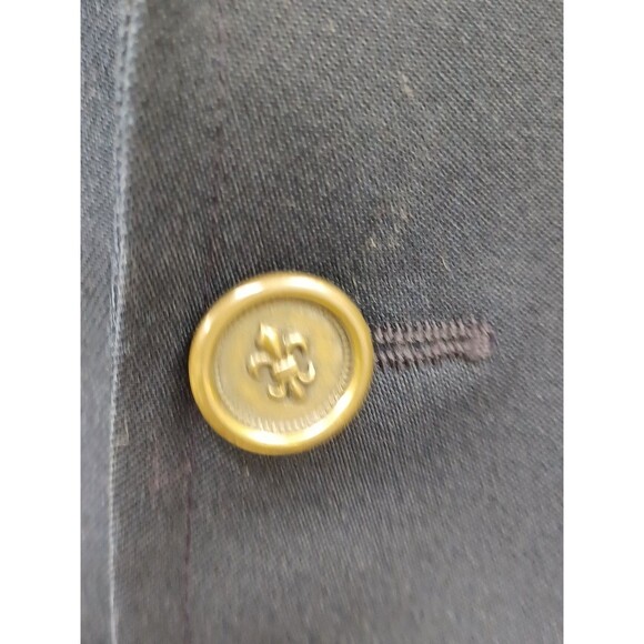 Vintage 1970’s The JC Penny Comfort Blazer Men Navyblue Size 38R Fleur-de-lis - Picture 3 of 7